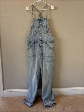 Pilcro Light Blue Denim Overalls
